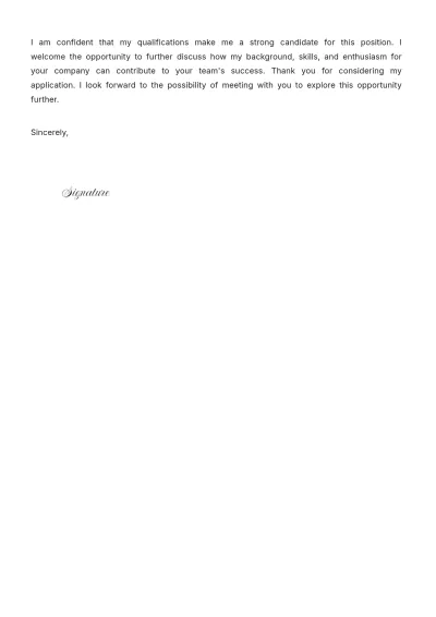 Free Secretary Cover Letter For Job to Edit Online