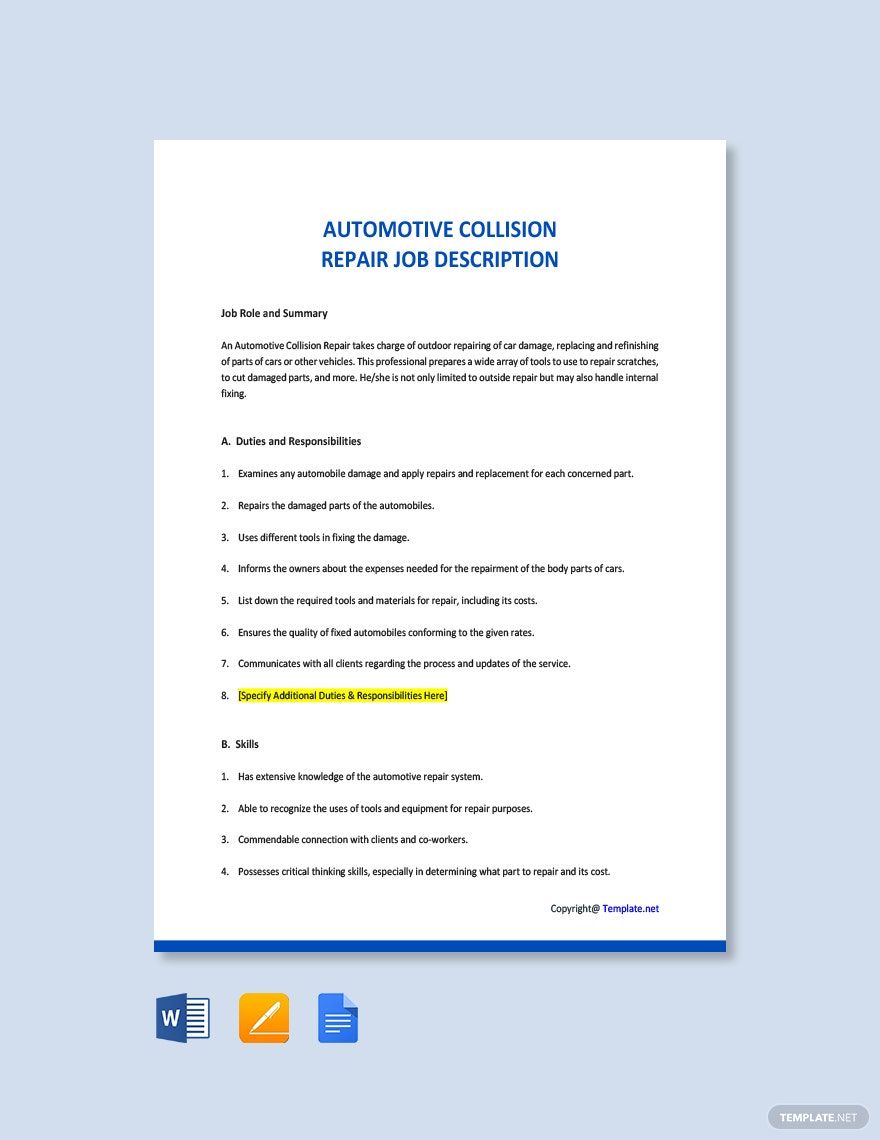 Repair Pages Templates Design, Free, Download