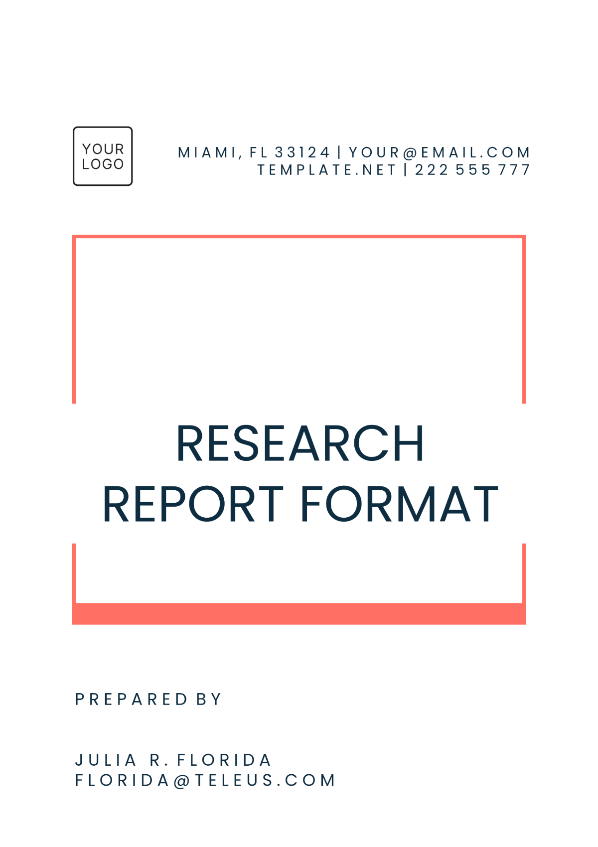 Research Report Format Template