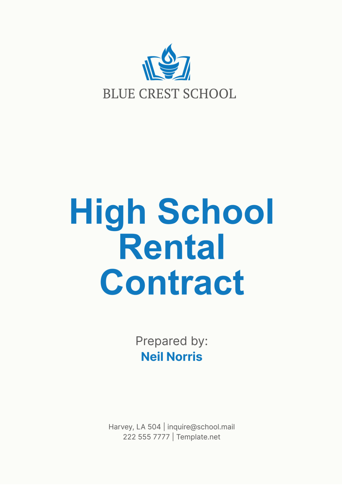 High School Rental Contract Template - Edit Online & Download