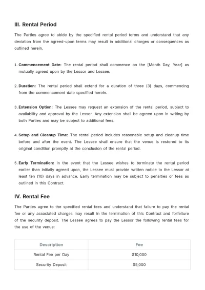 Free High School Rental Contract Template to Edit Online