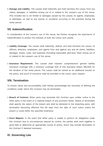 Free High School Rental Contract Template to Edit Online