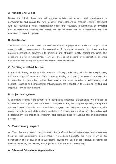 Free School Investment Proposal Template to Edit Online