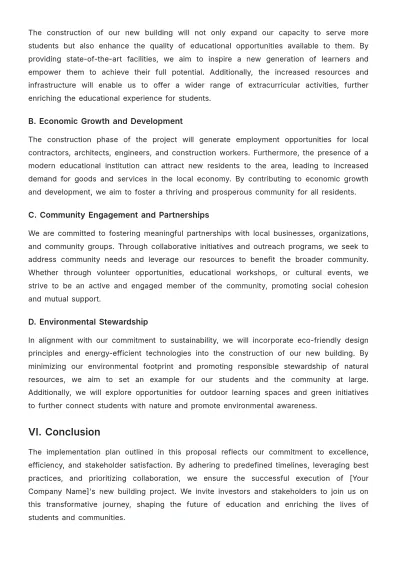 Free School Investment Proposal Template to Edit Online