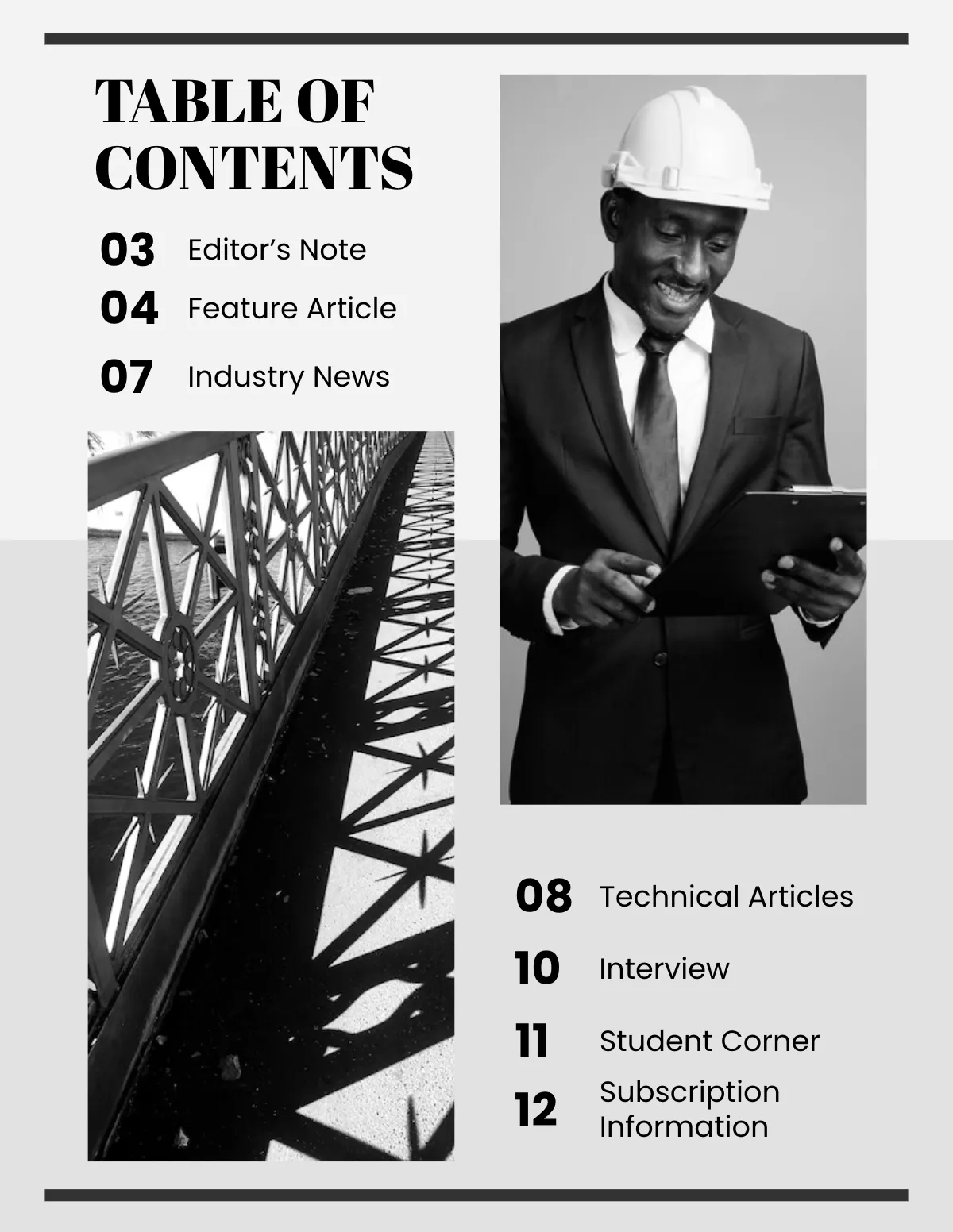 Free Civil Engineering Magazine Template to Edit Online