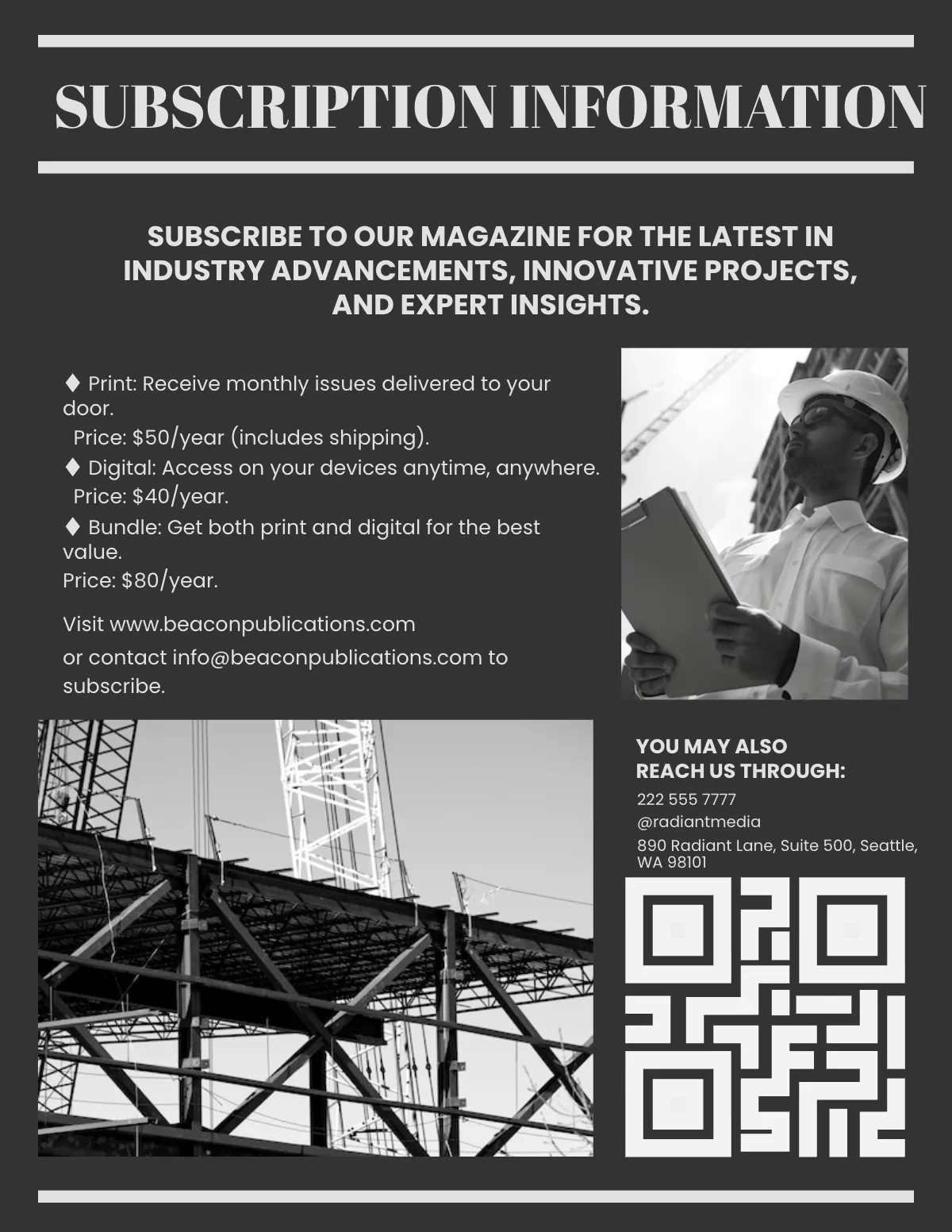 Free Civil Engineering Magazine Template to Edit Online