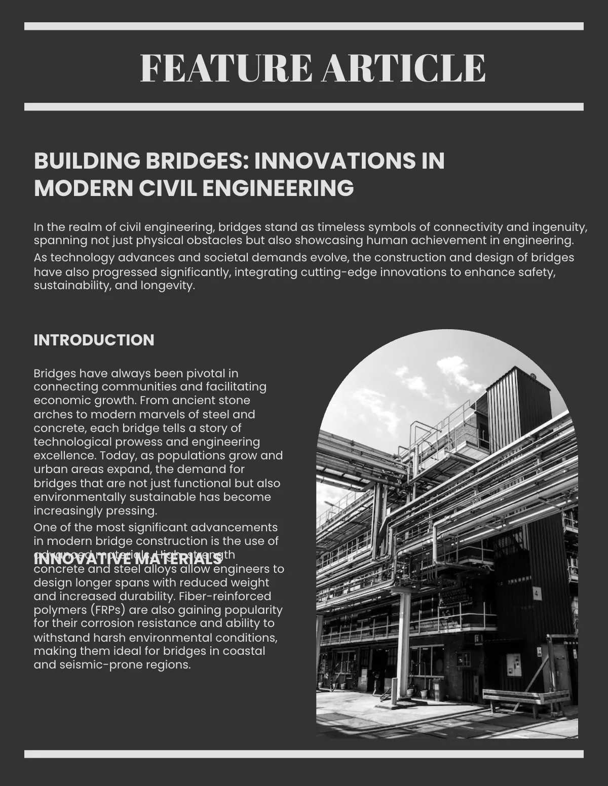 Free Civil Engineering Magazine Template to Edit Online