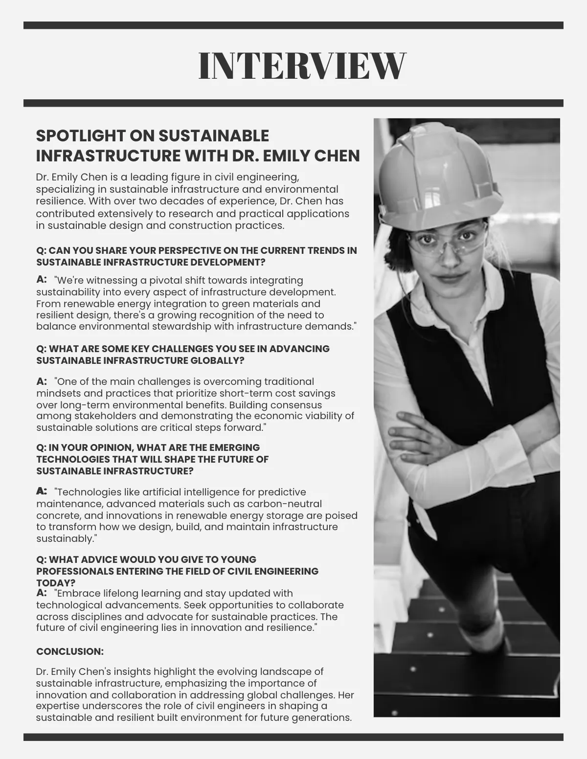 Free Civil Engineering Magazine Template to Edit Online