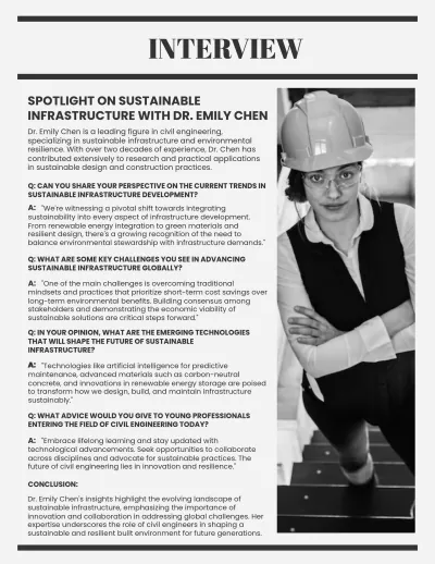 Free Civil Engineering Magazine to Edit Online