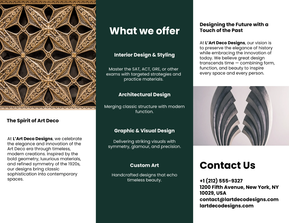 Free Art Deco Pamphlet Template to Edit Online Free Art Deco Pamphlet Template to Edit Online