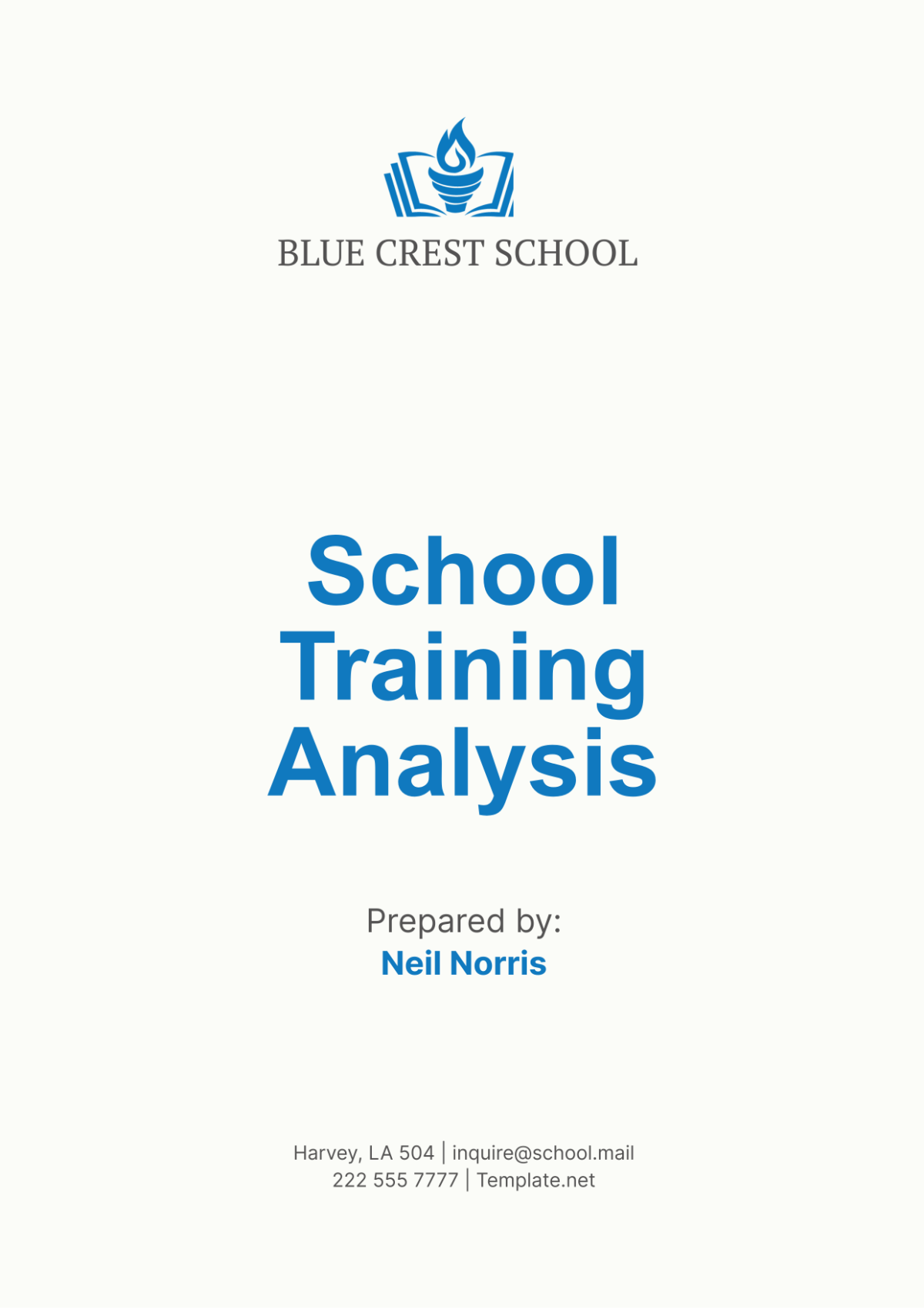 School Training Analysis Template - Edit Online & Download