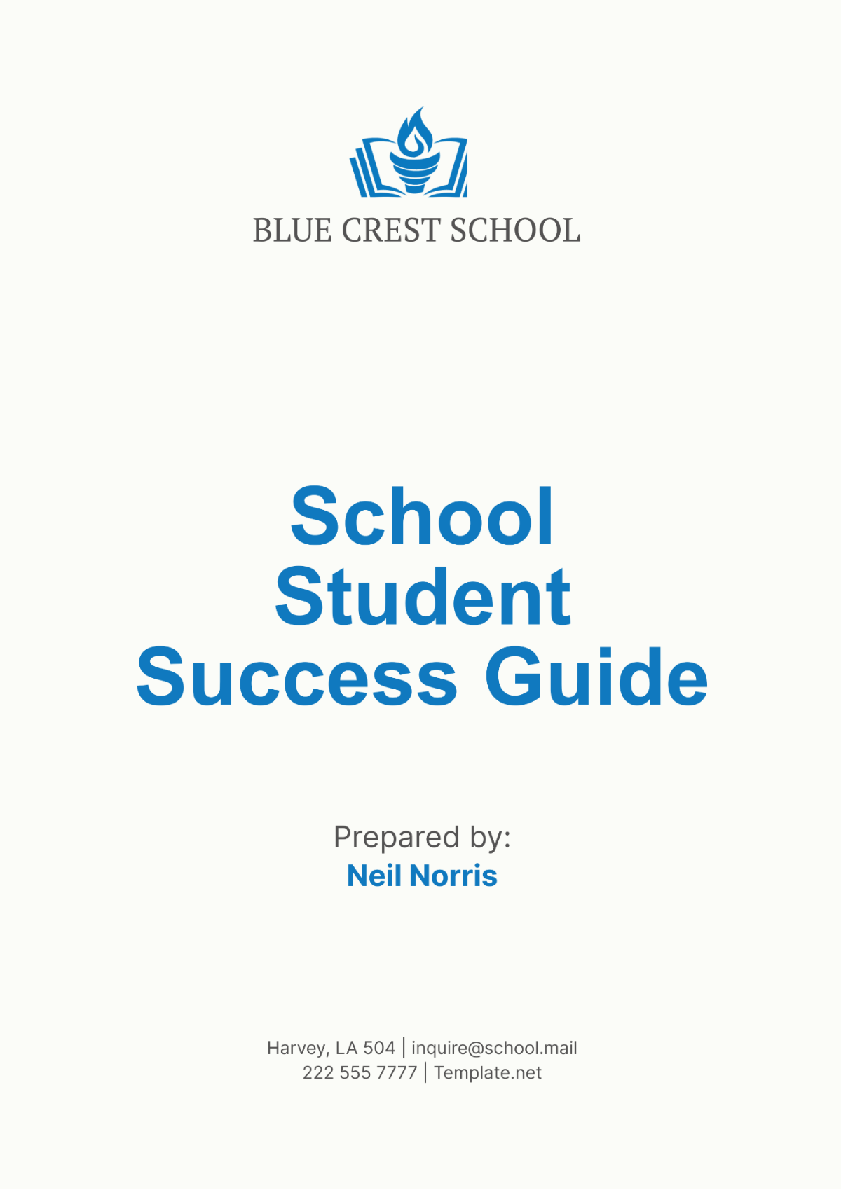 School Student Success Guide Template - Edit Online & Download