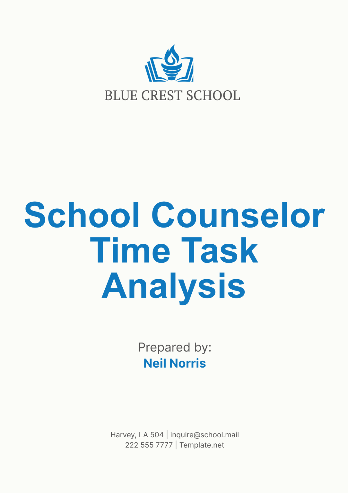 School Counselor Time Task Analysis Template - Edit Online & Download