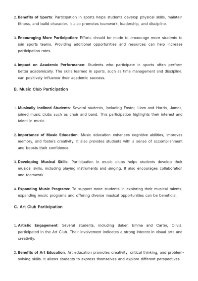 Free School Student Performance Report Template to Edit Online