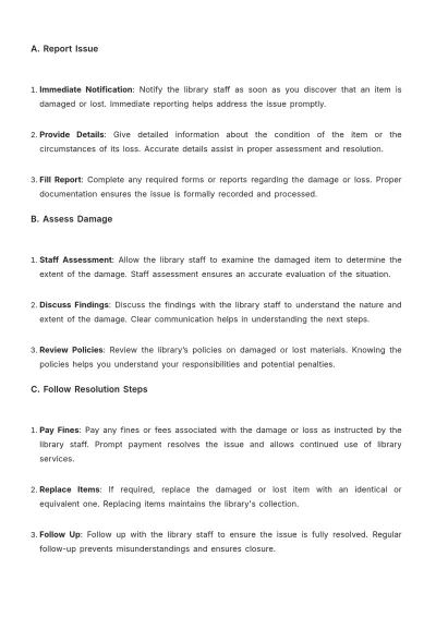 Free School Library Procedure Template to Edit Online