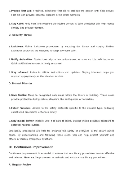 Free School Library Procedure Template to Edit Online