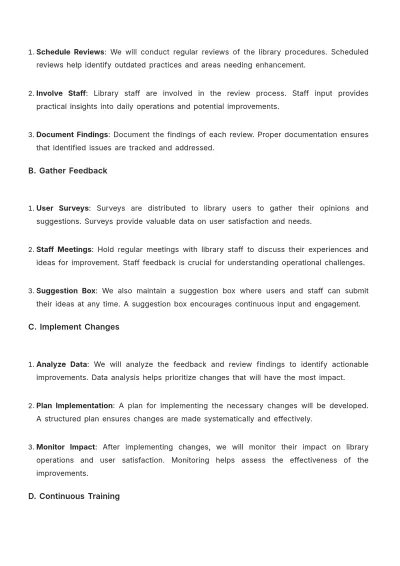 Free School Library Procedure Template to Edit Online