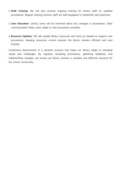 Free School Library Procedure Template to Edit Online