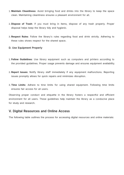 Free School Library Procedure Template to Edit Online