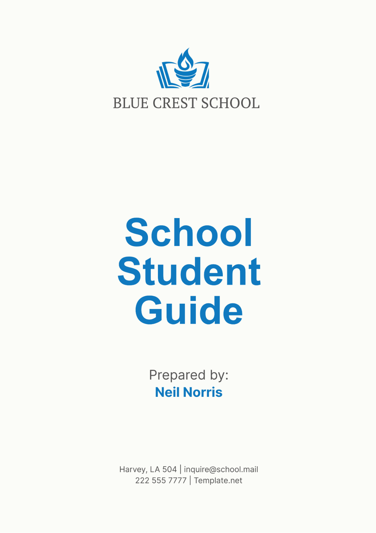 School Student Guide Template - Edit Online & Download