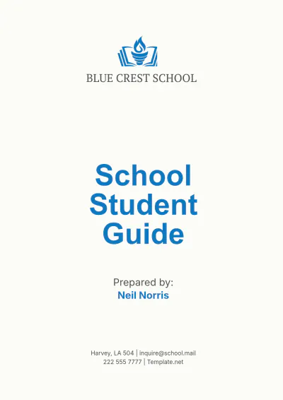 Free School Student Guide Template to Edit Online