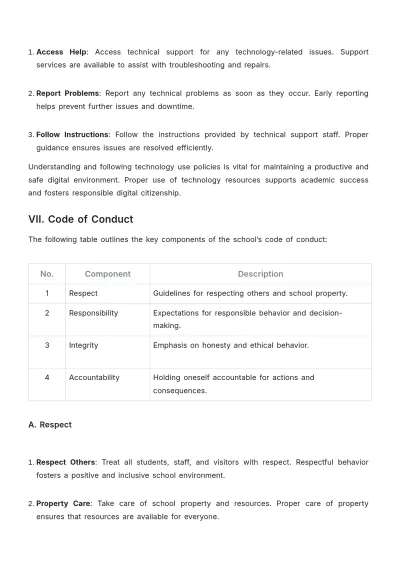 Free School Student Guide Template to Edit Online