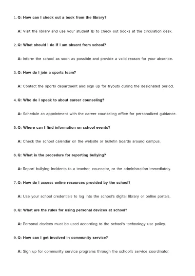 Free School Student Guide Template to Edit Online