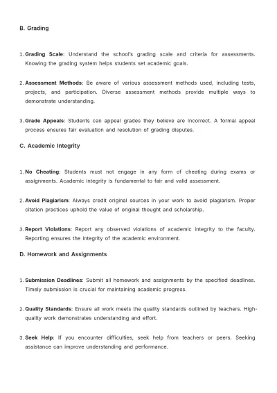 Free School Student Guide Template to Edit Online