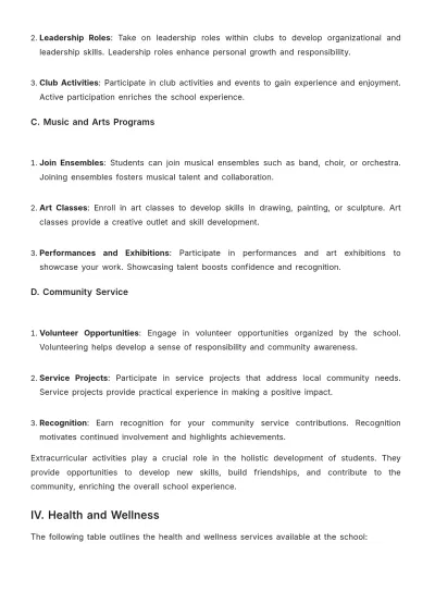 Free School Student Guide Template to Edit Online