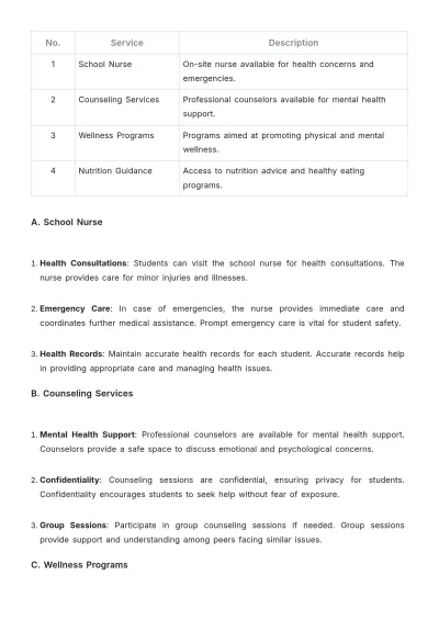 Free School Student Guide Template to Edit Online