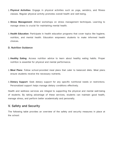 Free School Student Guide Template to Edit Online