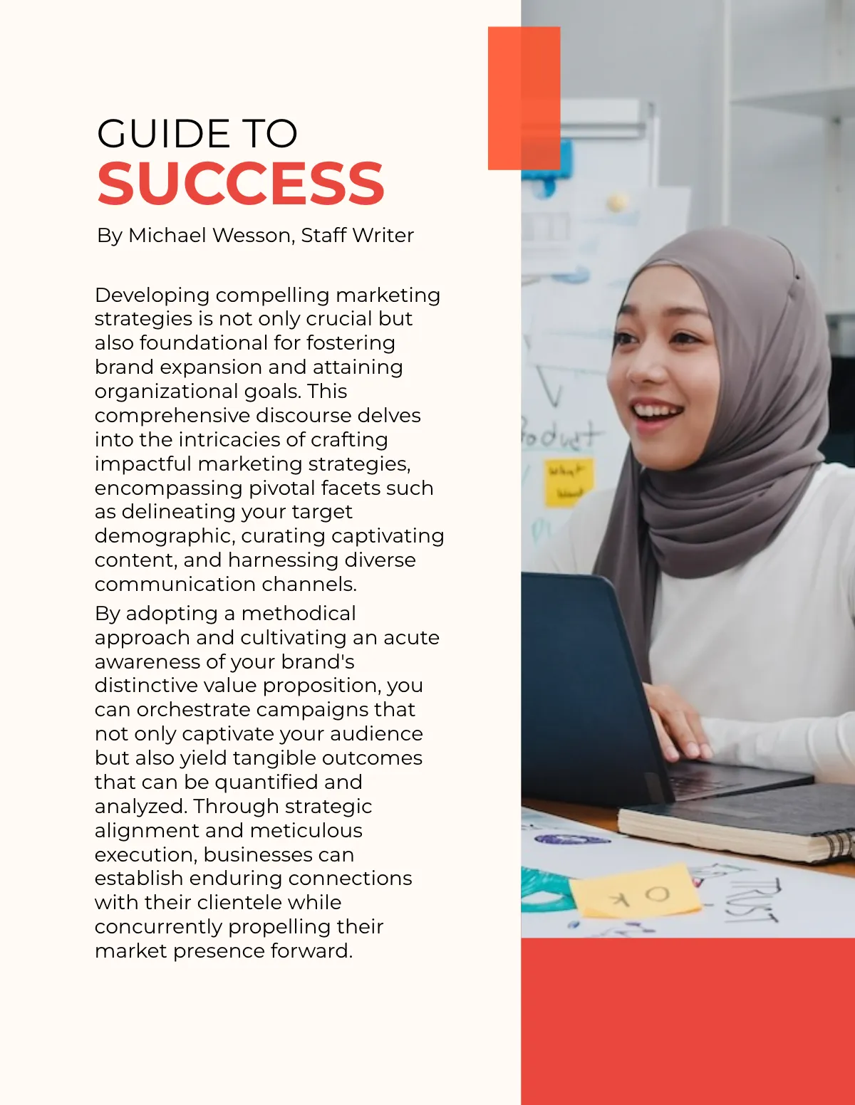 Free Marketing Consultancy Magazine Template to Edit Online