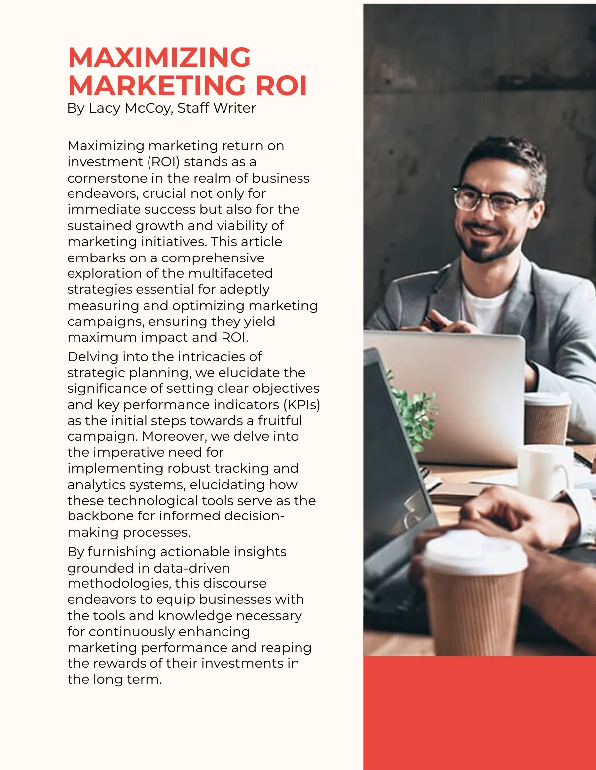 Free Marketing Consultancy Magazine Template to Edit Online