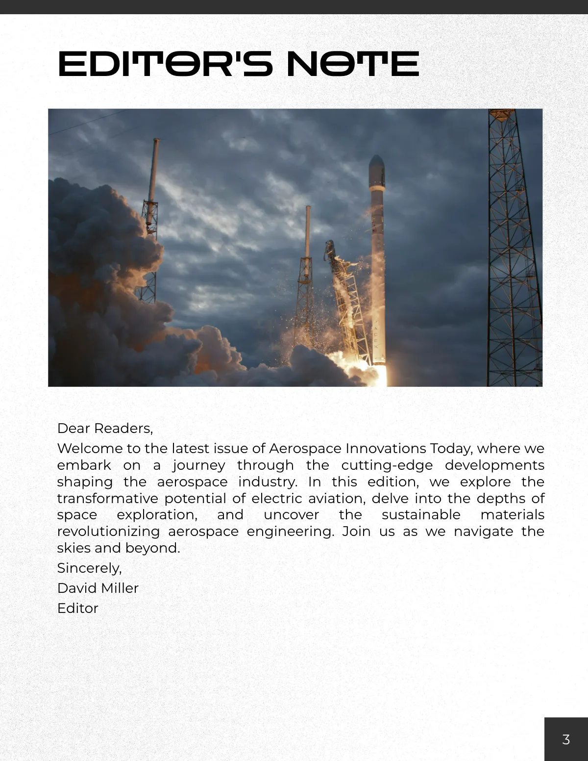 Free Aerospace Engineering Magazine Template to Edit Online