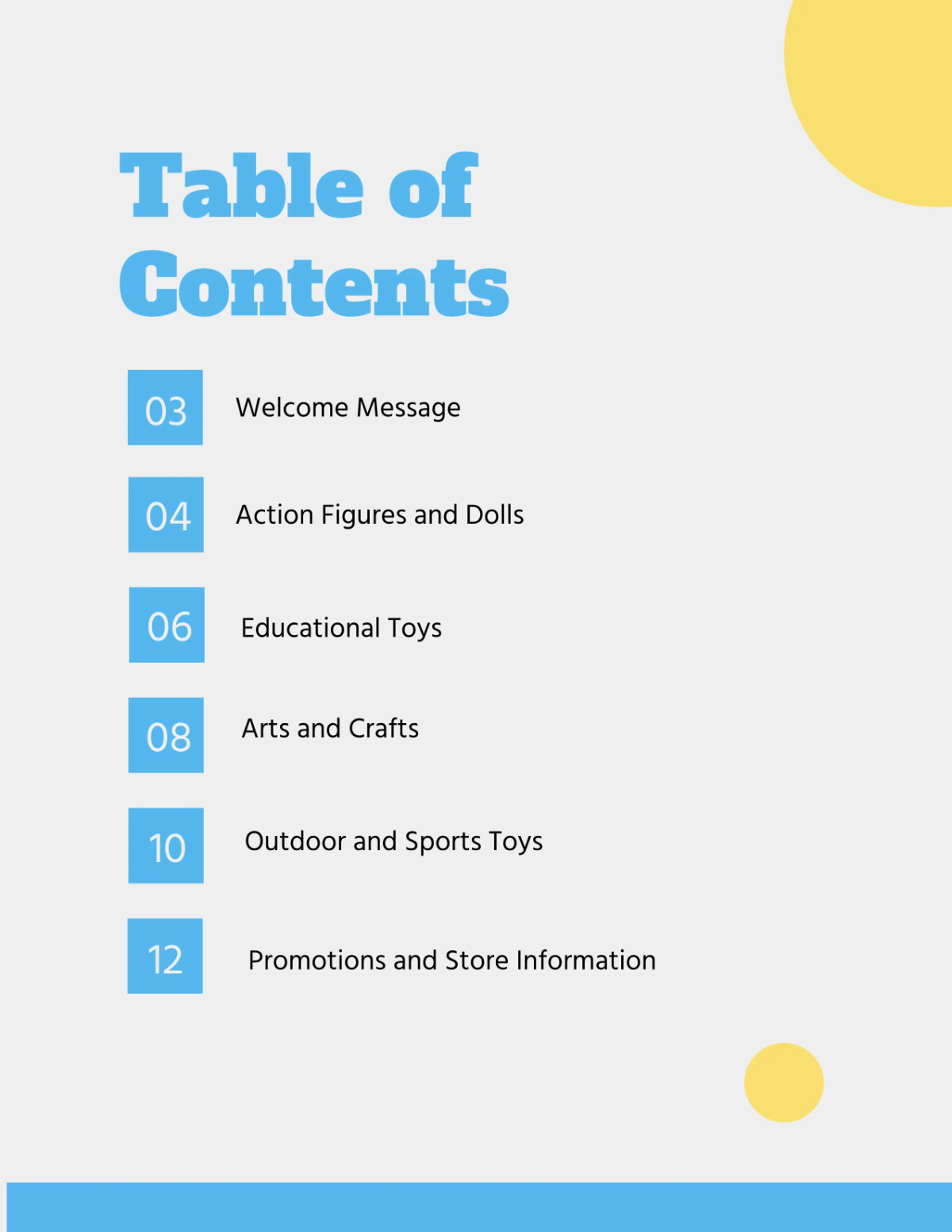 Free Toy Store Catalog Template to Edit Online