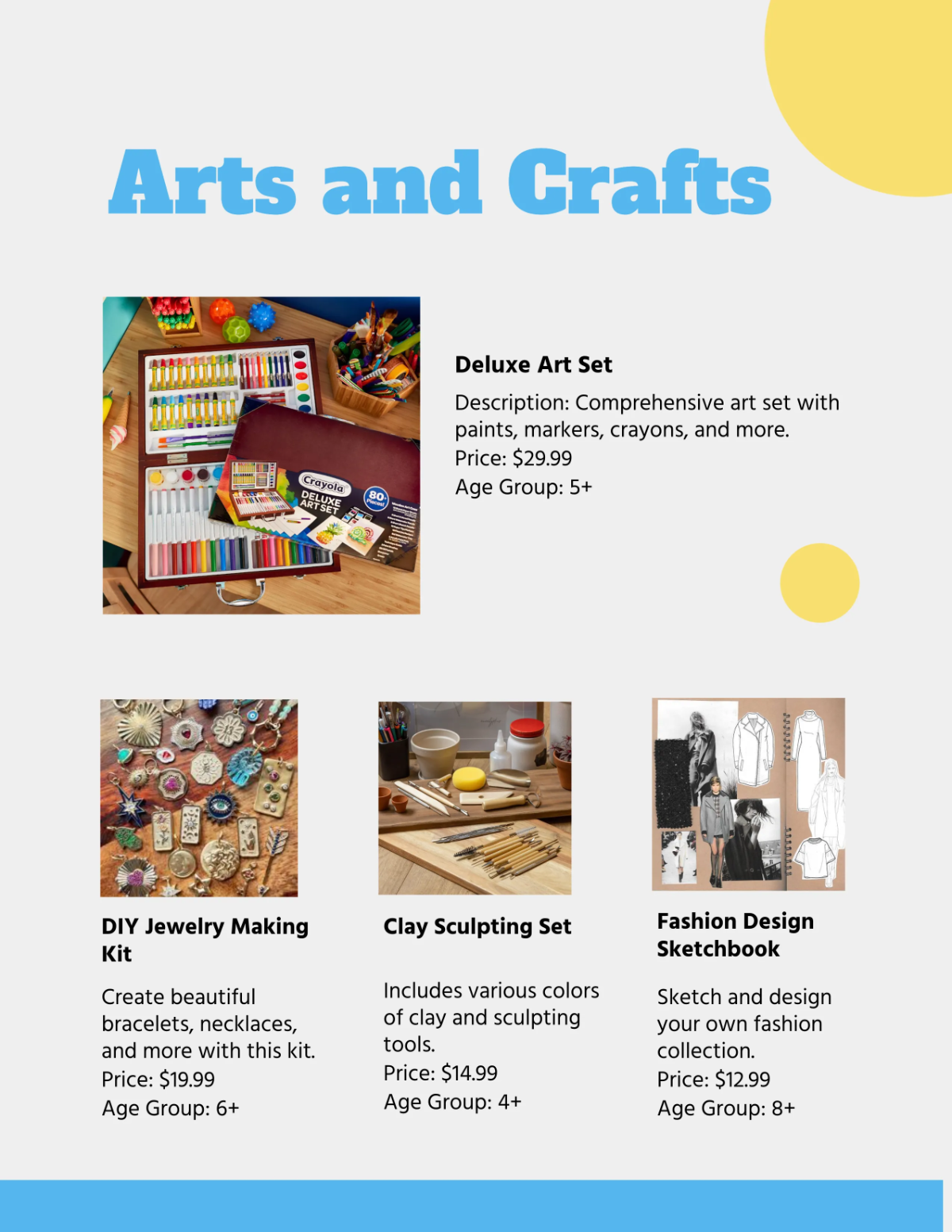 Free Toy Store Catalog Template to Edit Online