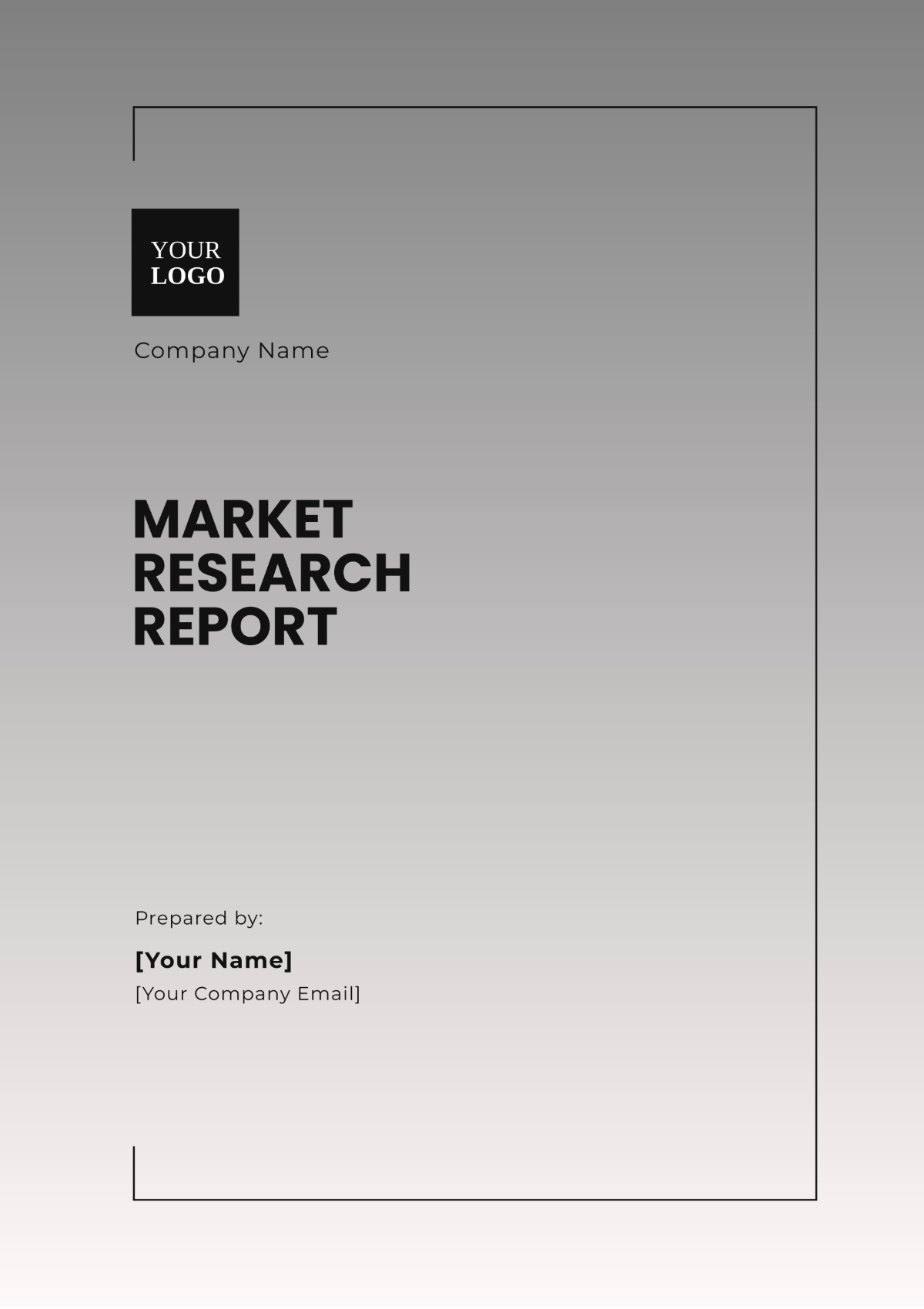 Market Research Report Template