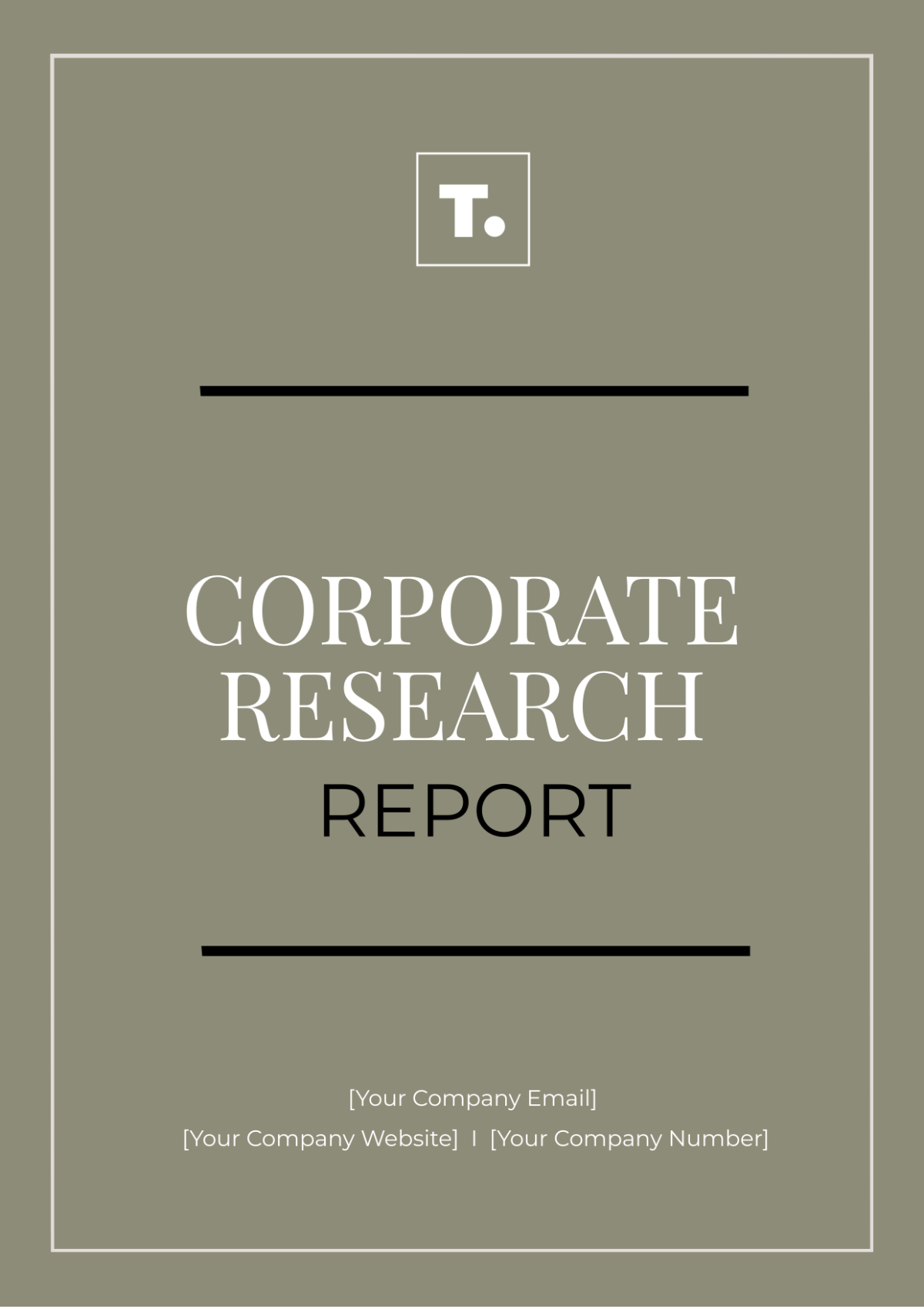 Corporate Research Report Template - Edit Online & Download