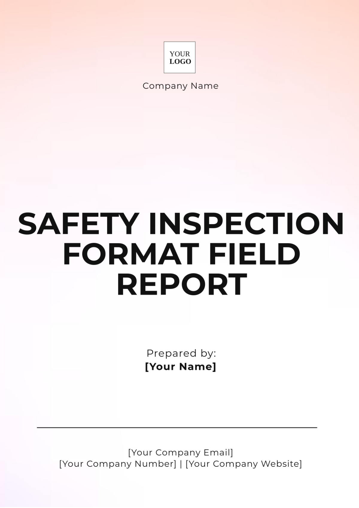 Safety Inspection Format Field Report Template - Edit Online & Download