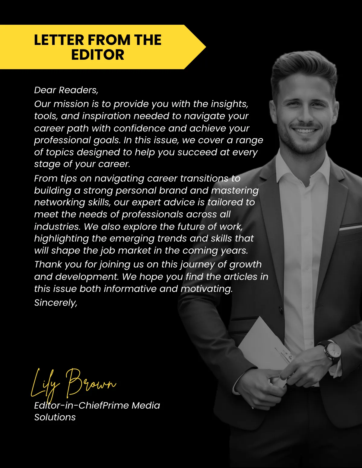 Free Career Development Magazine Template to Edit Online