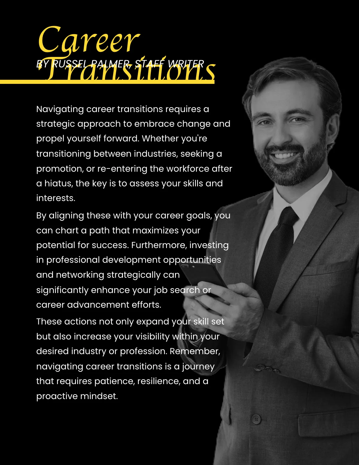 Free Career Development Magazine Template to Edit Online