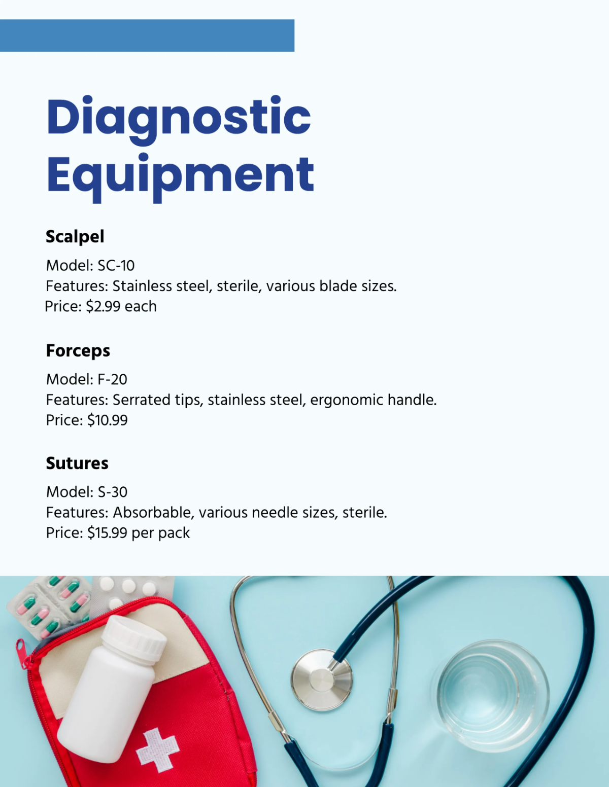 Free Medical Supply Catalog Template to Edit Online