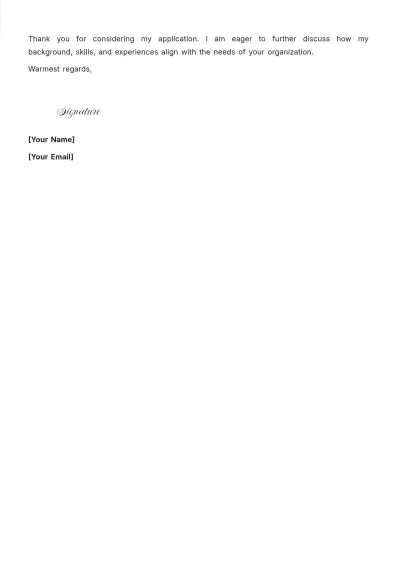 Free Executive Cover Letter For Job Application to Edit Online