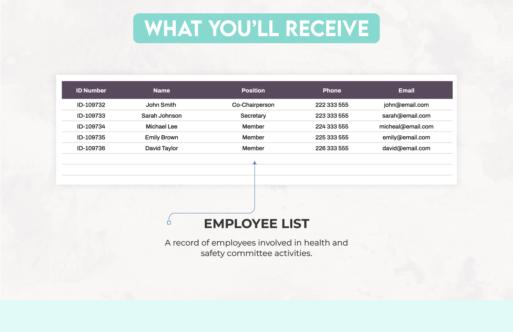 Health & Safety Committee Activity Tracker Template