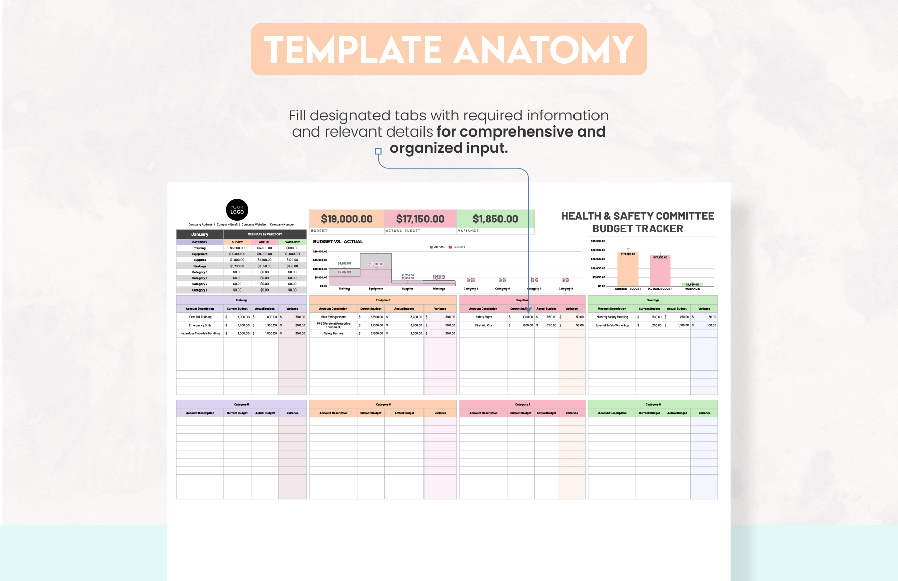 Health & Safety Committee Budget Tracker Template