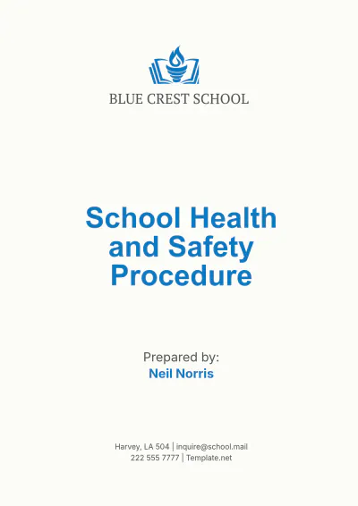 Free School Health and Safety Procedure Template to Edit Online