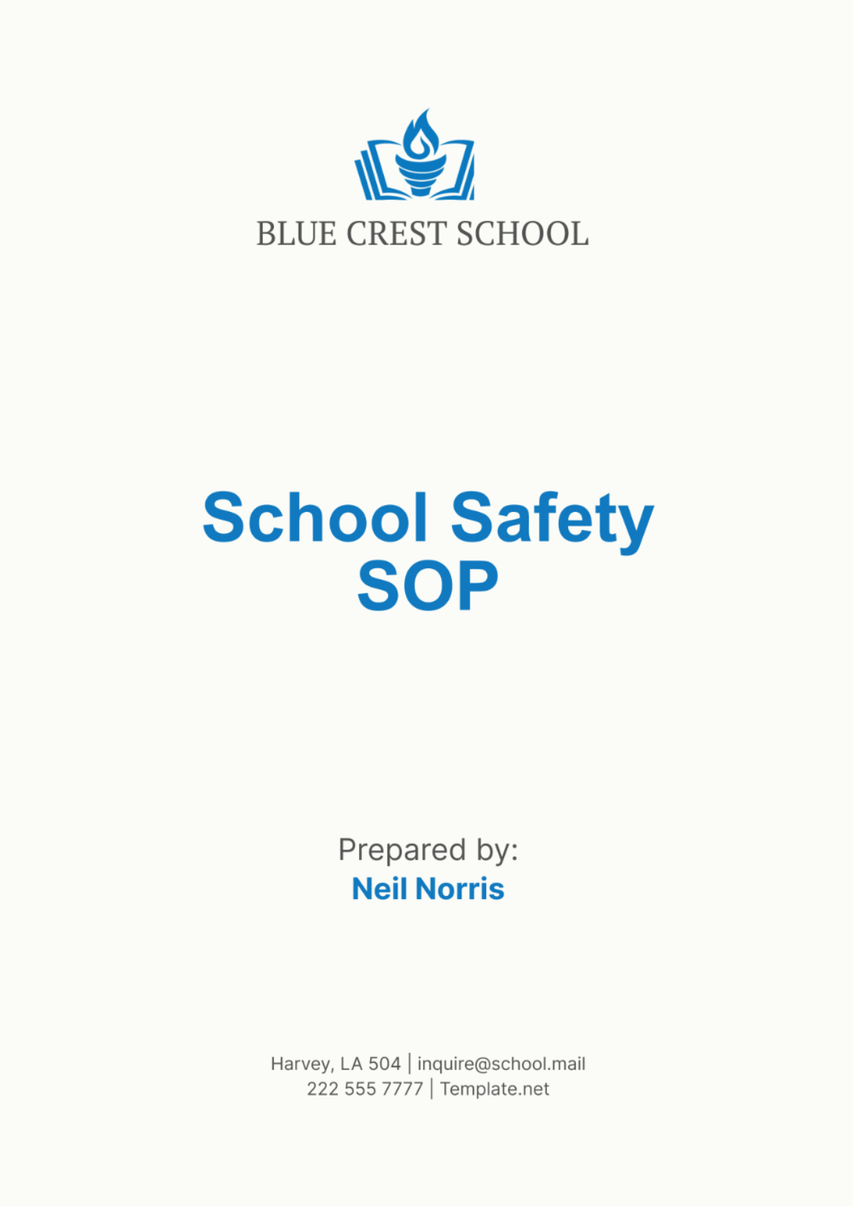 School Safety SOP Template - Edit Online & Download