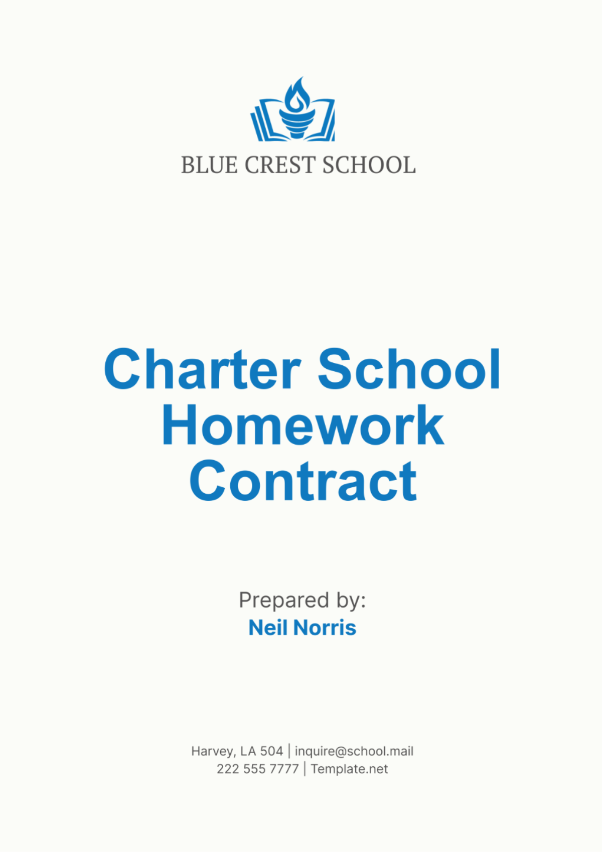 Charter School Homework Contract Template - Edit Online & Download