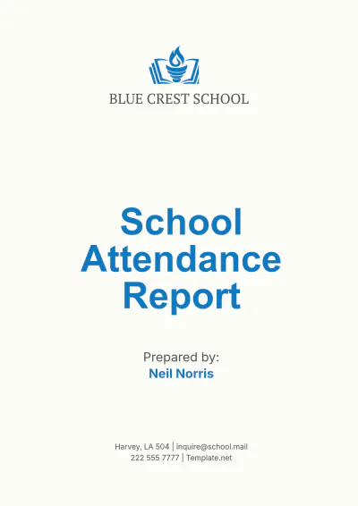 Free School Attendance Report Template to Edit Online