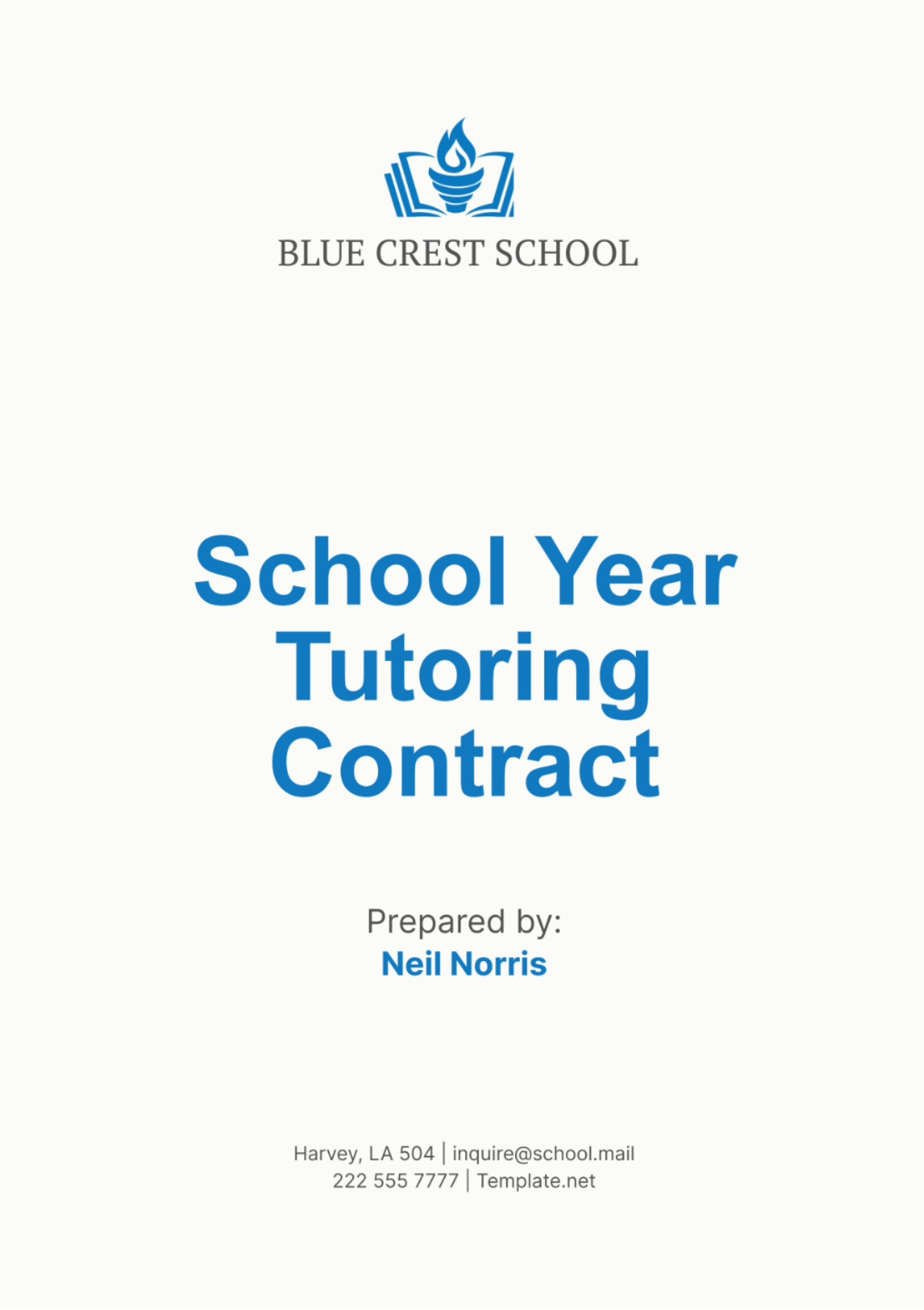 School Year Tutoring Contract Template - Edit Online & Download